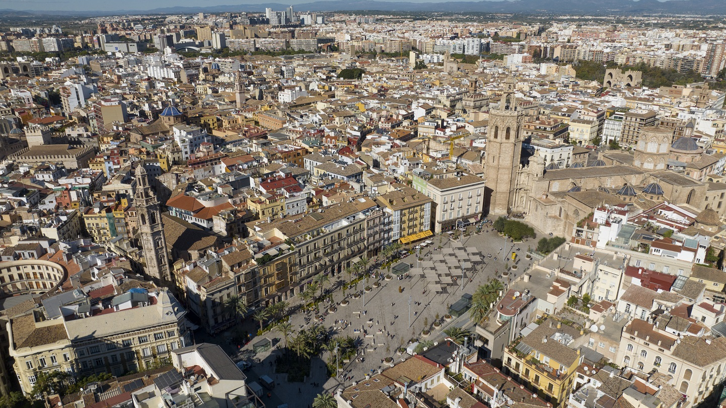 vista aèria plaça Reina