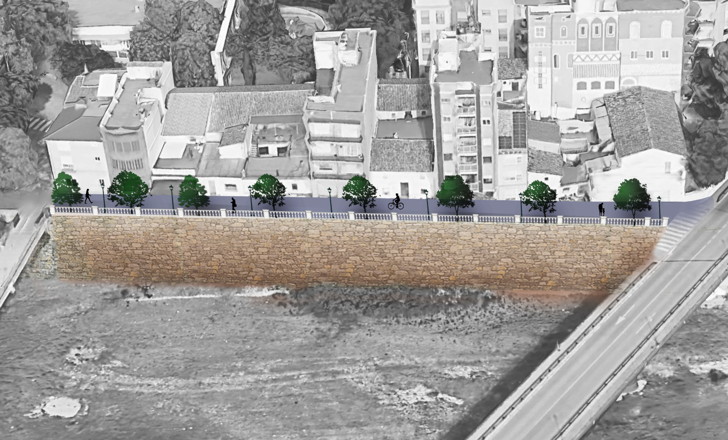 ’Ajuntament de Picanya ha presentat al Ministeri de Transports i Mobilitat Sostenible un projecte integral valorat en 2.849.228 euros per a la construcció d’un mur de contenció en el barranc del Poyo i un passeig per a vianants i ciclistes entre el carrer del Sol i el carrer València. Segons explica el consistori, l’objectiu és reforçar la seguretat de les cases pròximes, millorar la circulació de l’aigua en cas de noves riuades i, al mateix temps, generar un nou espai públic que connectarà amb la ciutat a través d’un corredor verd. El passeig es projecta entre la passarel·la María Cambrils, destruïda per la riuada del 29 d’octubre, i el pont del carrer València, també arrasat aquell dia. L’actuació inclou la creació d’un itinerari accessible per a vianants, amb zones enjardinades a l’entorn dels edificis del carrer Corts Valencianes, els fonaments dels quals van quedar greument amenaçats per la crescuda. Finançament compartit La memòria tècnica planteja que una part de la despesa siga assumida per la Confederació Hidrogràfica del Xúquer (CHJ), mentre que la resta es cobriria amb el fons de reconstrucció aprovat pel Govern d’Espanya després de la DANA. En este moment, el projecte es troba pendent del vistiplau del Govern central, per la qual cosa la quantitat final podria ajustar-se respecte al pressupost inicial.