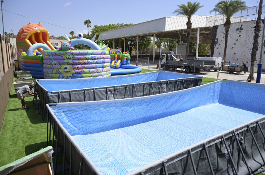  Paiporta instal·la tres piscines i un espai d’ombra al poliesportiu amb entrada gratuïta