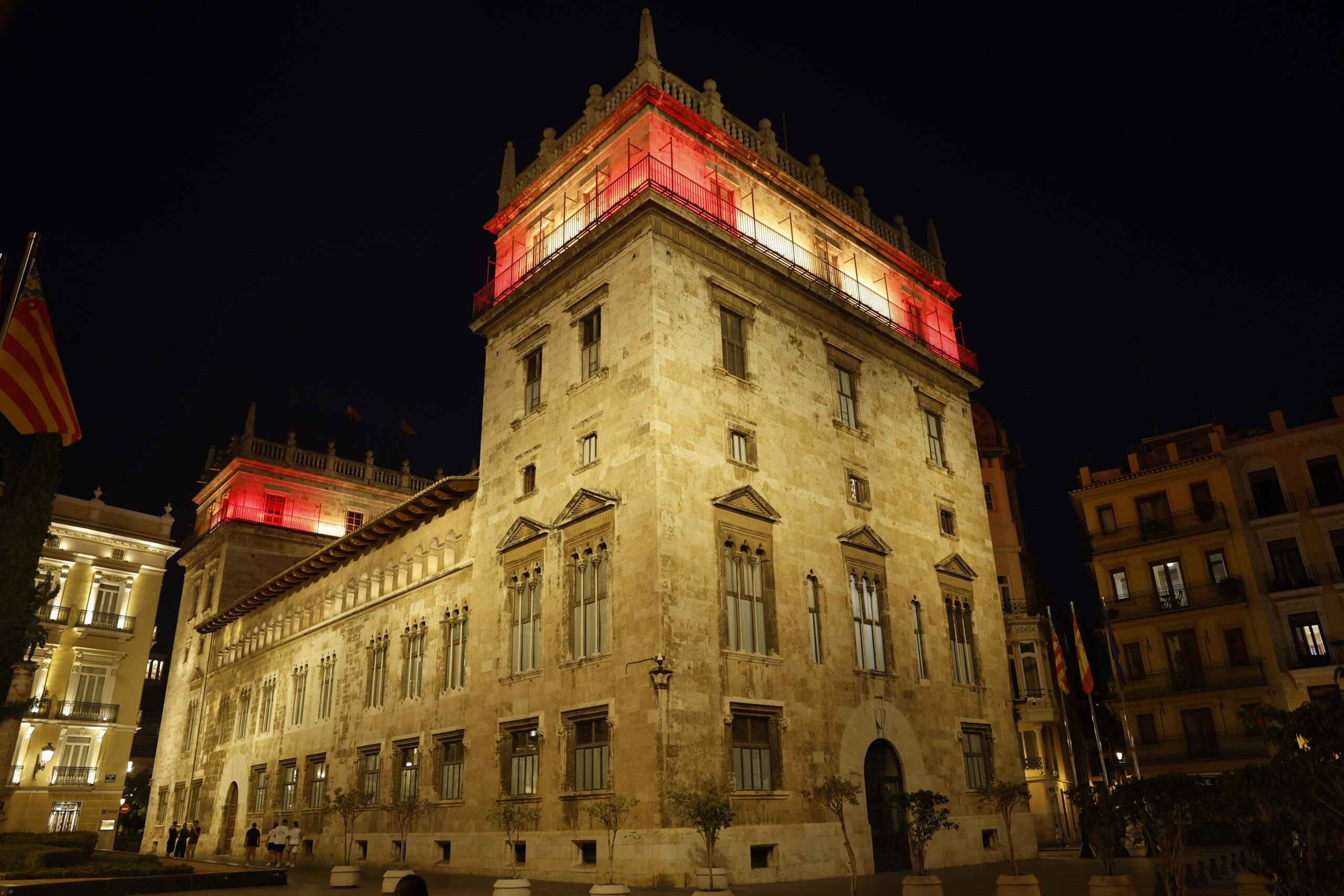 Palau de la Generalitat bandera Espanya mondial futbol