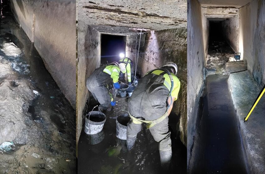  València culmina la neteja del col·lector d’Eugènia Viñes per a evitar inundacions per les pluges