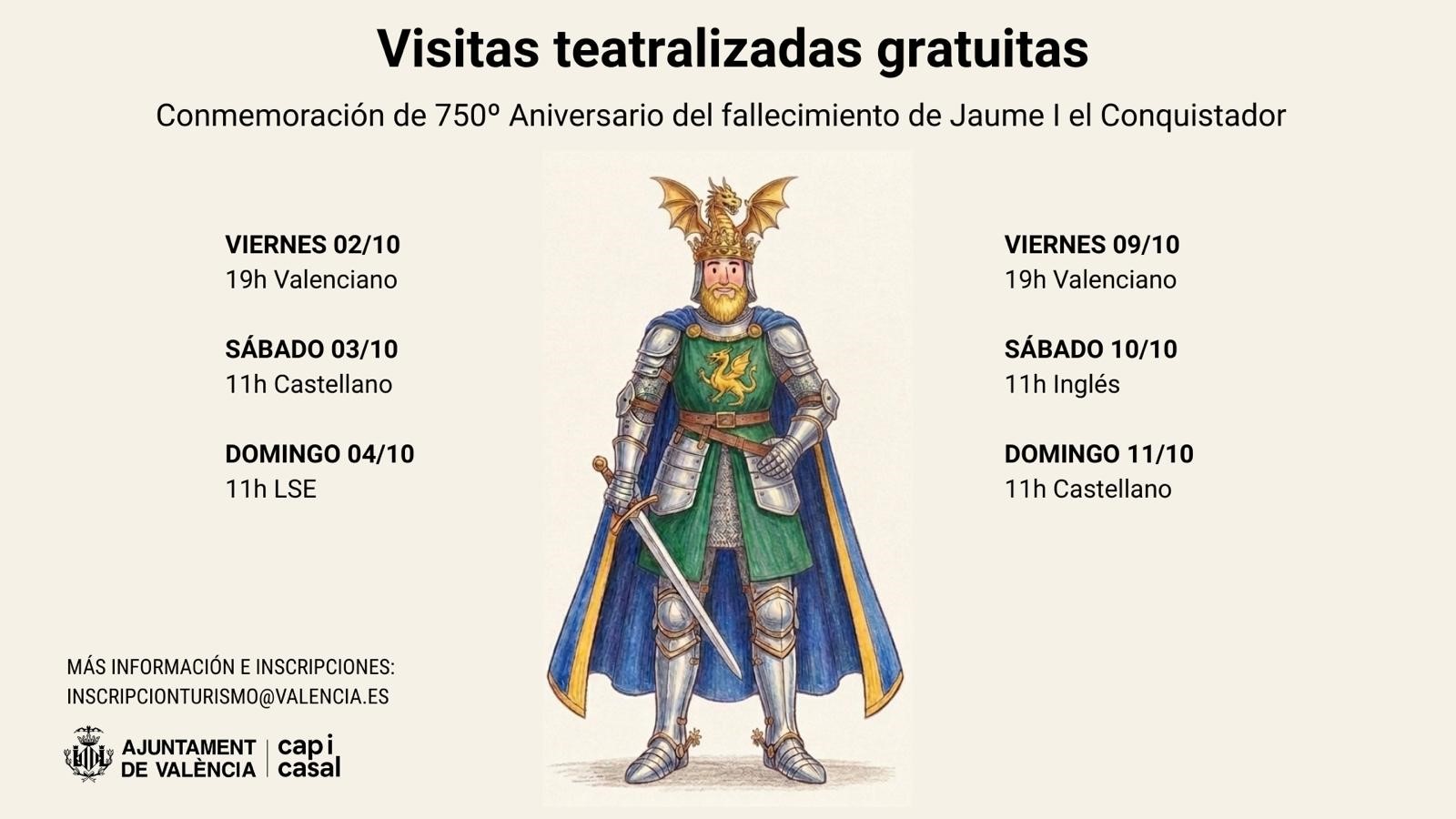 Visites teatralitzades Jaume I Valencia