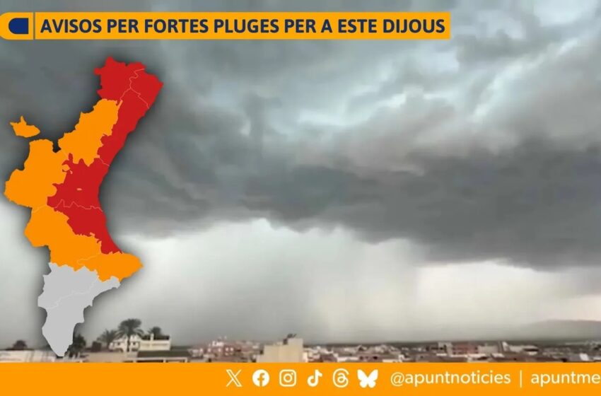  À Punt fa una programació especial per informar de l’Alerta Roja amb 25 equips de directe al carrer