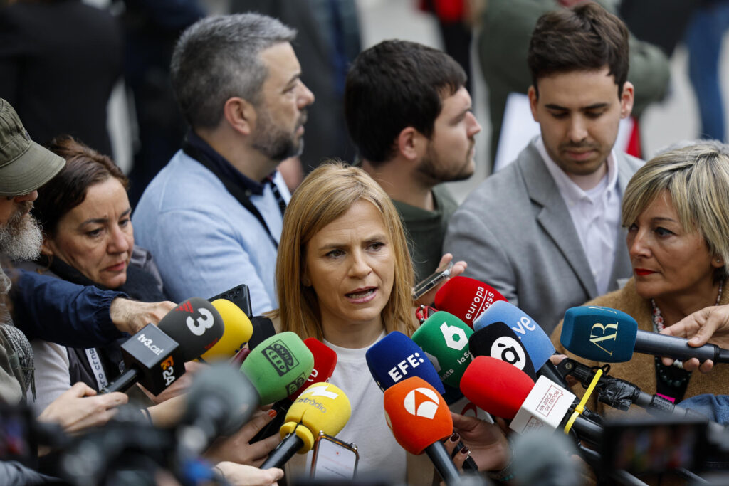 La delegada del Gobierno a su llegada a los juzgados