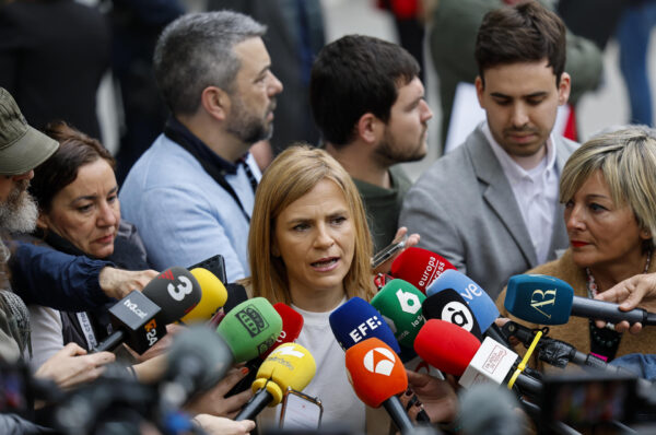 La delegada del Gobierno a su llegada a los juzgados